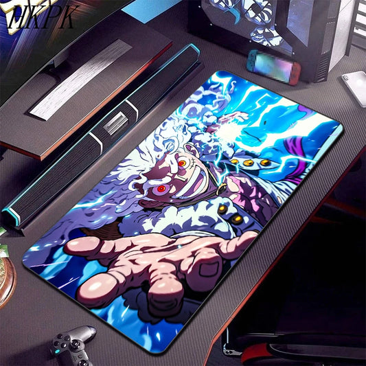 One Piece-bureauonderlegger - Luffy Gear 5 lacht als Joy Boy