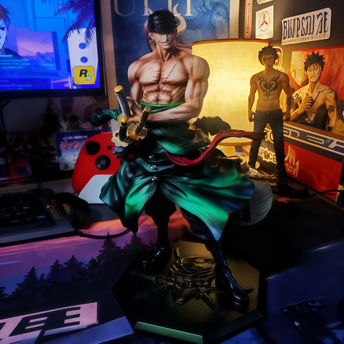 One Piece-premiumbeeld - Roronoa Zoro in Wano-stijl (led-/aura-effecten)