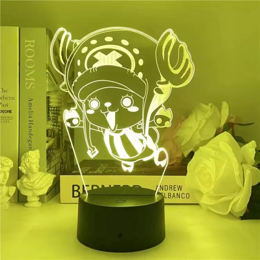 One Piece-lednachtlampje – Tony Tony Chopper in de Nieuwe Wereld (geel)