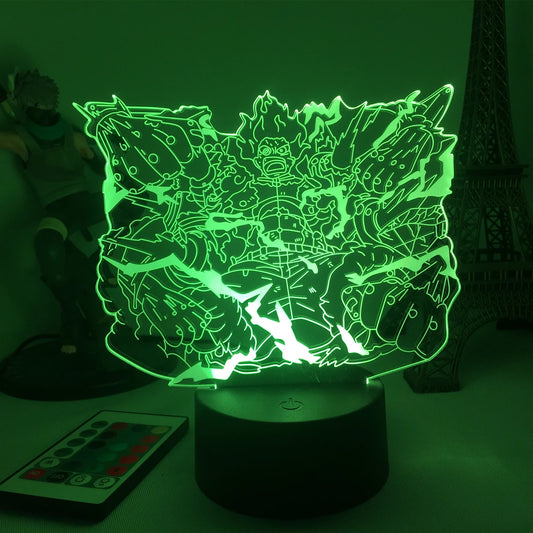 One Piece LED-lamp - Roronoa Zoro met Drie Zwaarden (Groen)