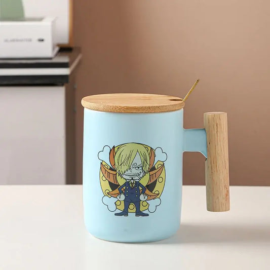One Piece-mok met deksel - Illustratie van de originele Luffy
