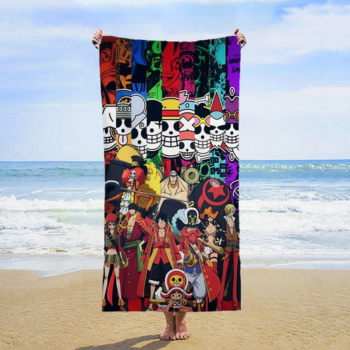 One Piece-strandlaken - Personages in Wano Kuni-stijl