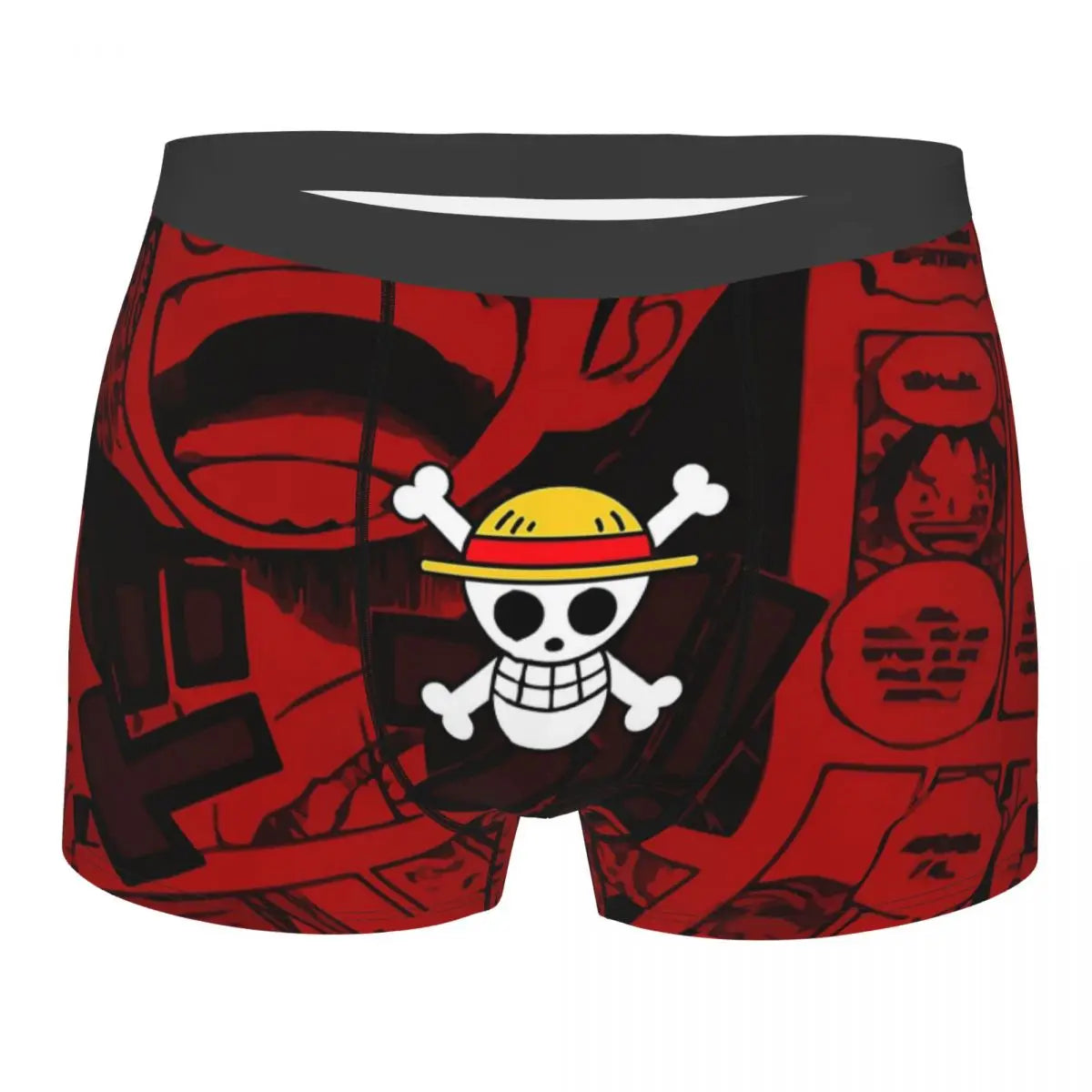 Boxershort One Piece - Logo Skull & Crossbones (Rood)