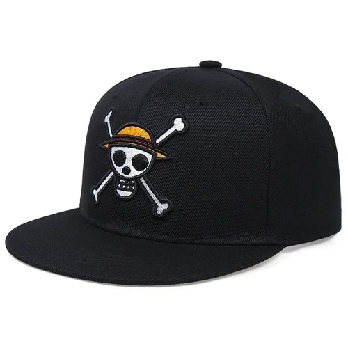 One Piece-pet - Snapback Skull zwart
