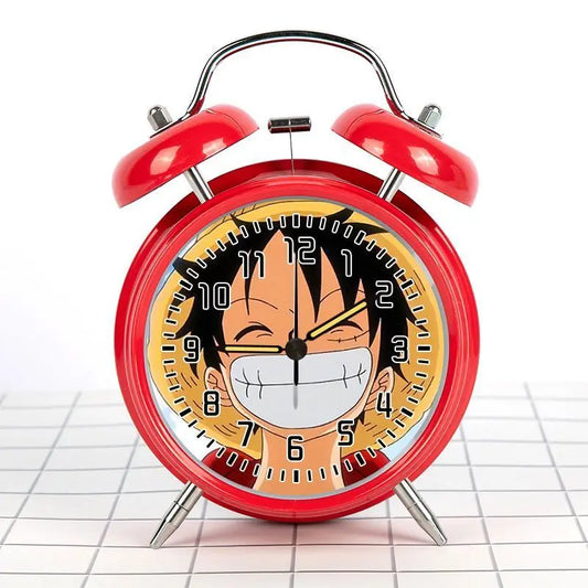 Retro One Piece-wekker - Lachende Luffy (rood model)