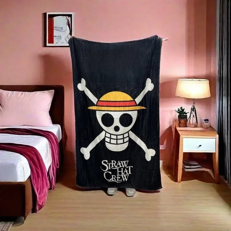 One Piece-deken - Jolly Roger-logo van de Strohoeden (100x150cm)