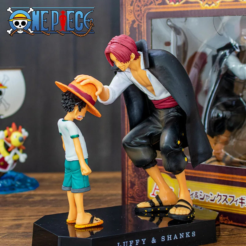 One Piece-figuur - iconische scène van Luffy & Shanks (de overdracht van de hoed)