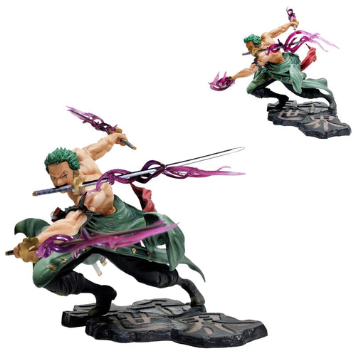One Piece-figuurtje - Roronoa Zoro (gevechtspose met twee zwaarden)