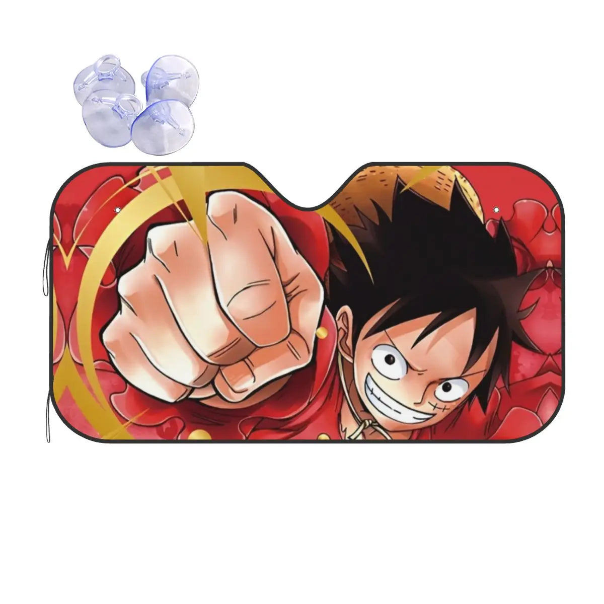 One Piece-autozonnescherm - Duel tussen Luffy en Kaido (zonnescherm)