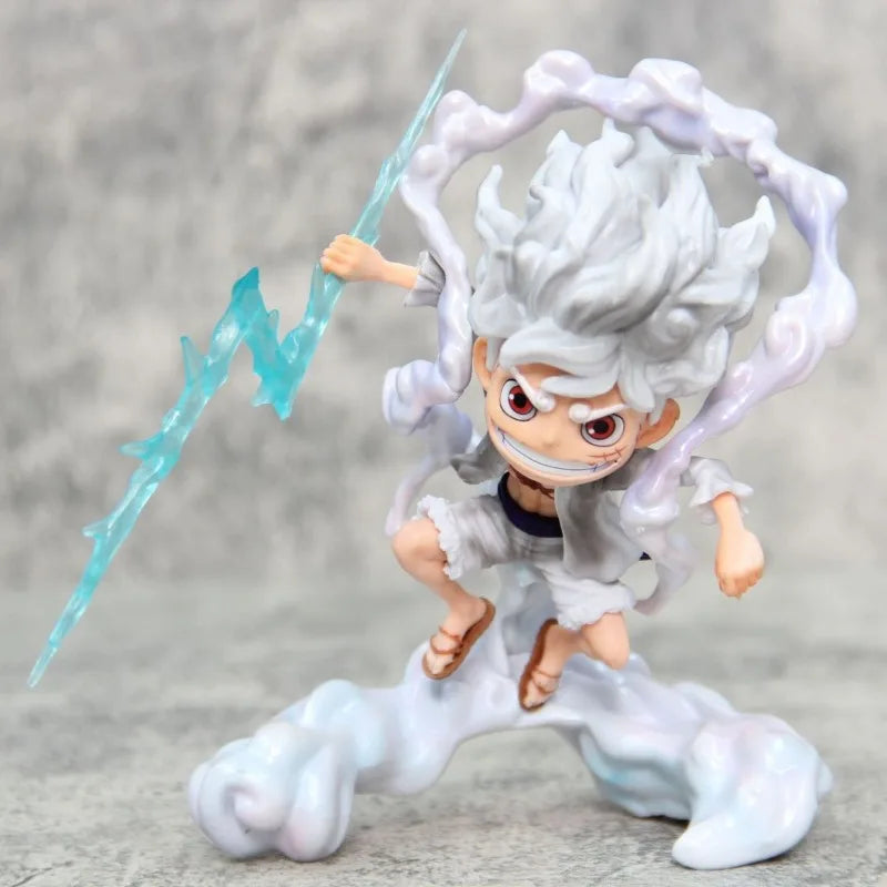One Piece-beeldje - Monkey D. Luffy Gear 5 Nika (rookeffect)
