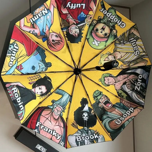 One Piece-paraplu - Monkey D. Luffy Gear 5 Nika (geel)