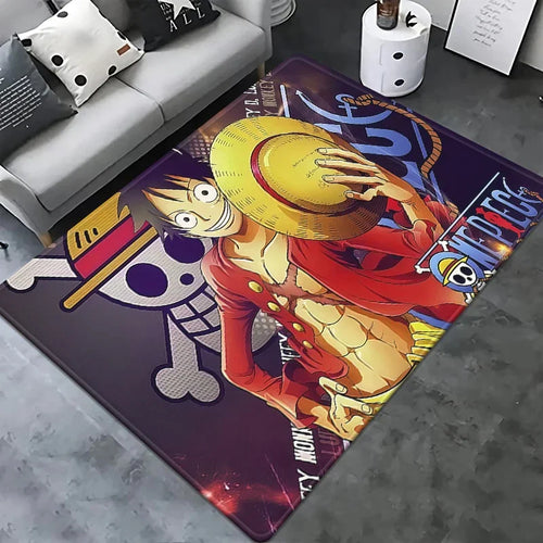 One Piece-tapijt - Portret van Monkey D. Luffy (actiepose)