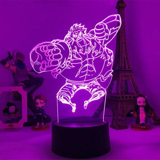 One Piece-lednachtlampje – Luffy Gear 4 Snakeman (paars)