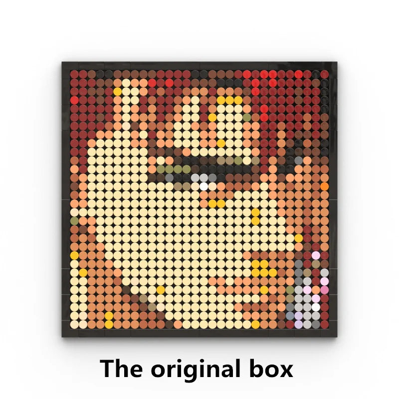 One Piece-pixelkunst-mozaïekschilderij - Portret van Roronoa Zoro (steentjes)