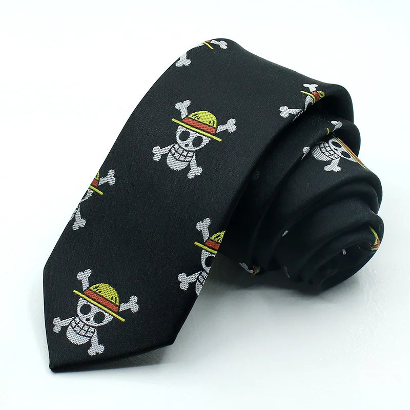 One Piece-stropdas - Jolly Roger-patroon & piratensymbolen