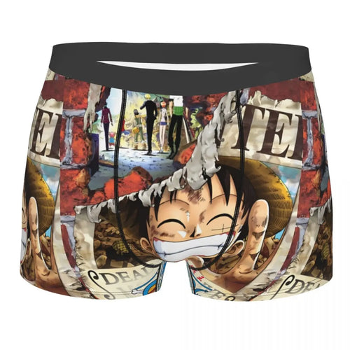 Boxershort - Luffy & Shanks sepia