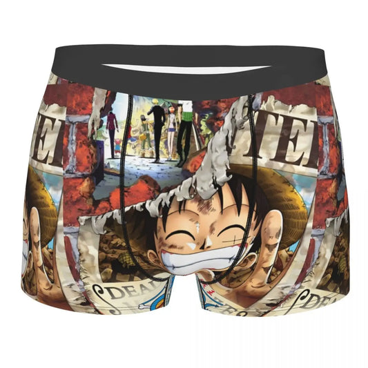 Boxershort - Luffy & Shanks sepia