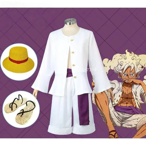 One Piece-cosplaykostuum - Klassieke outfit van Monkey D. Luffy