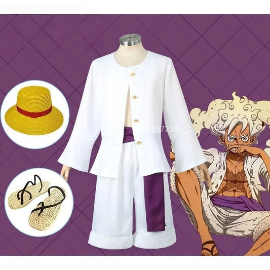 One Piece-cosplaykostuum - Klassieke outfit van Monkey D. Luffy